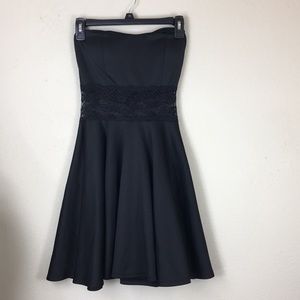 Wild Daisy Black Strapless Lace Dress